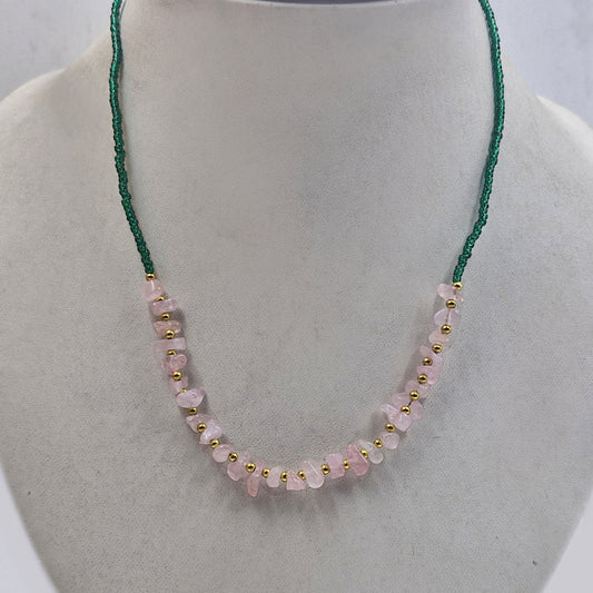Handmade Beaded Necklace for Women Elegant Layering Jewelry BNEC03-GLD