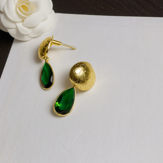 Heritage Bloom Engraved Earring