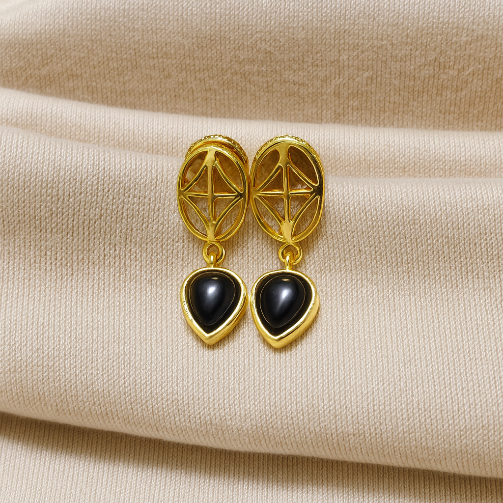 Geometric Stud Drop Earring