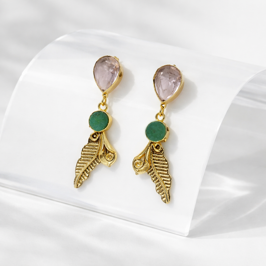 Lightweight Statement Leaf Drop Earrings