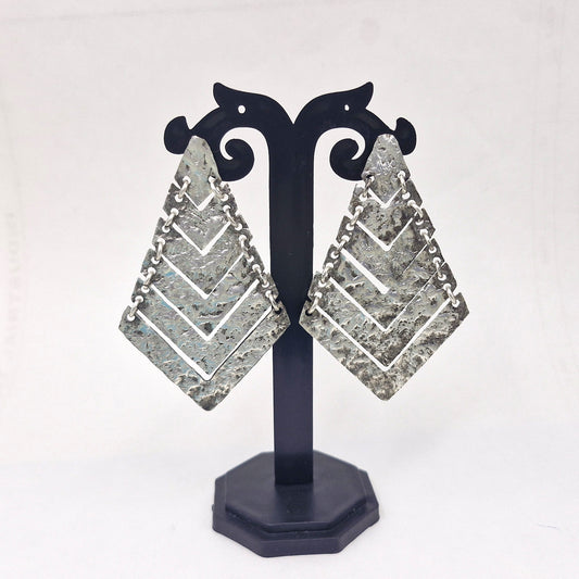 Bold Geometric Textured Modern Earrings
