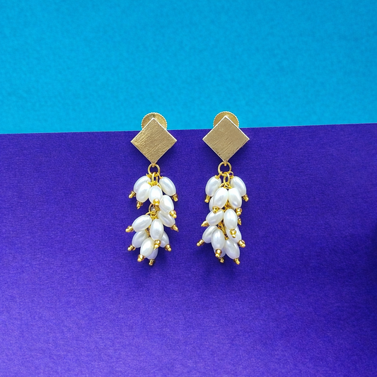 Pearl Bunch Earrings Elegant Jewelry