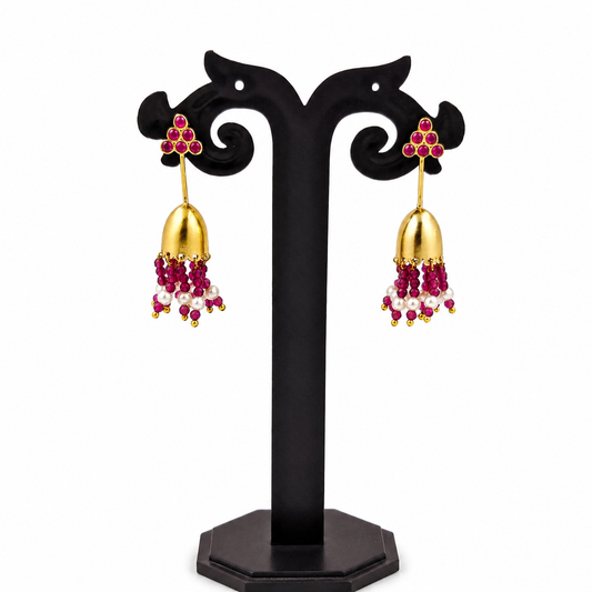 Gold Plated Traditional Jhumka Earrings for Women Ethnic Jewelry JH06-GLD