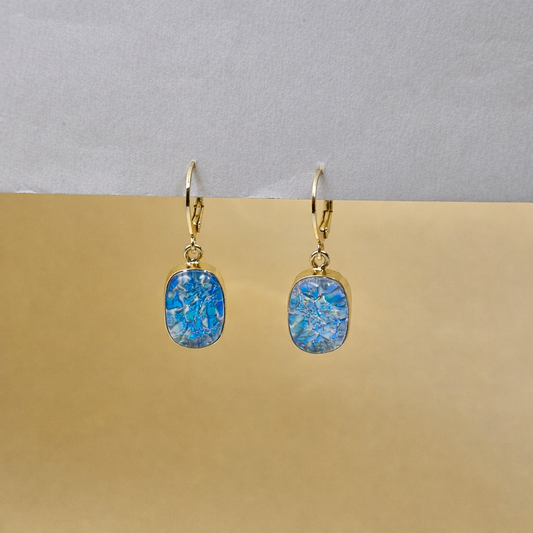 Urban Luxury Frost Gemstone Drop Earring LB03-GLD