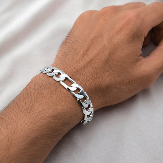 Cuban Link Chain Bracelet for Men Unisex Bold Statement Jewelry MBRC01-PLN