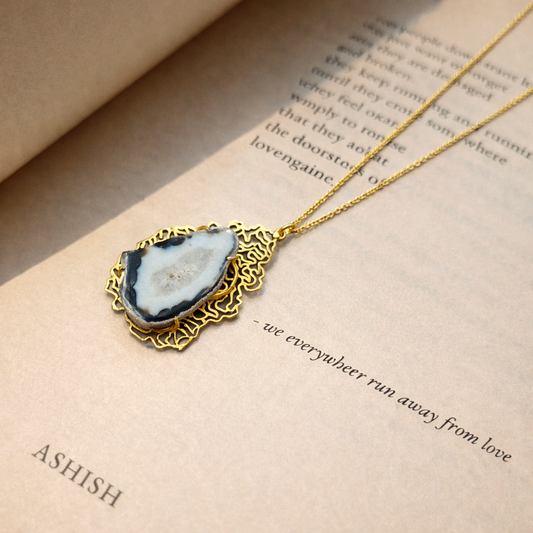 Boho Gold Pendant Necklace for Women Artistic Statement Jewelry PCH05-GLD