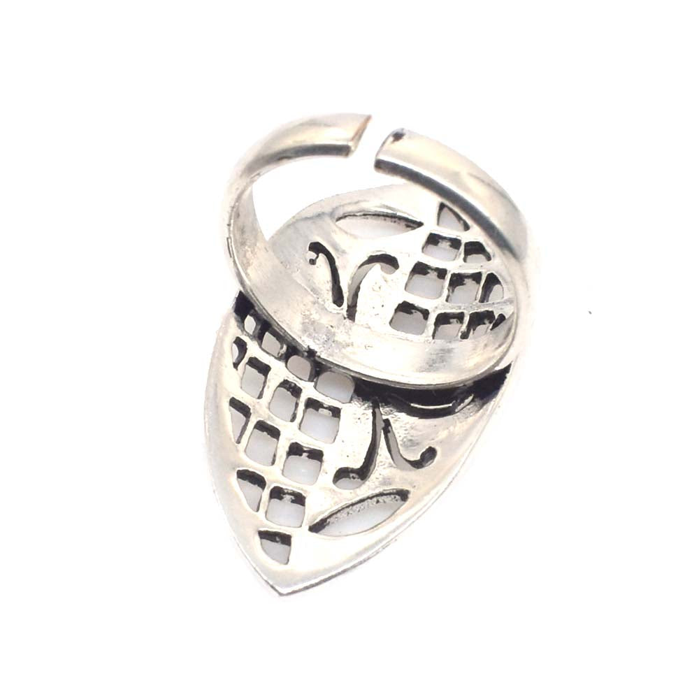 Silver Oxidized Adjustable Ring Handmade New Year Gift Jewelry Gift RIN-6925
