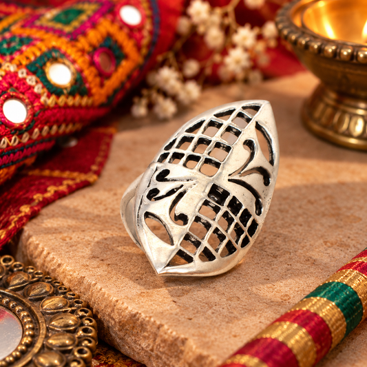 Silver Oxidized Adjustable Ring Handmade New Year Gift Jewelry Gift RIN-6925