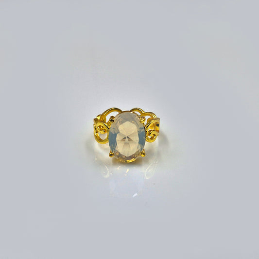 Gold Plated Adjustable Vintage Scrollwork Statement Ring RIN40-GLD