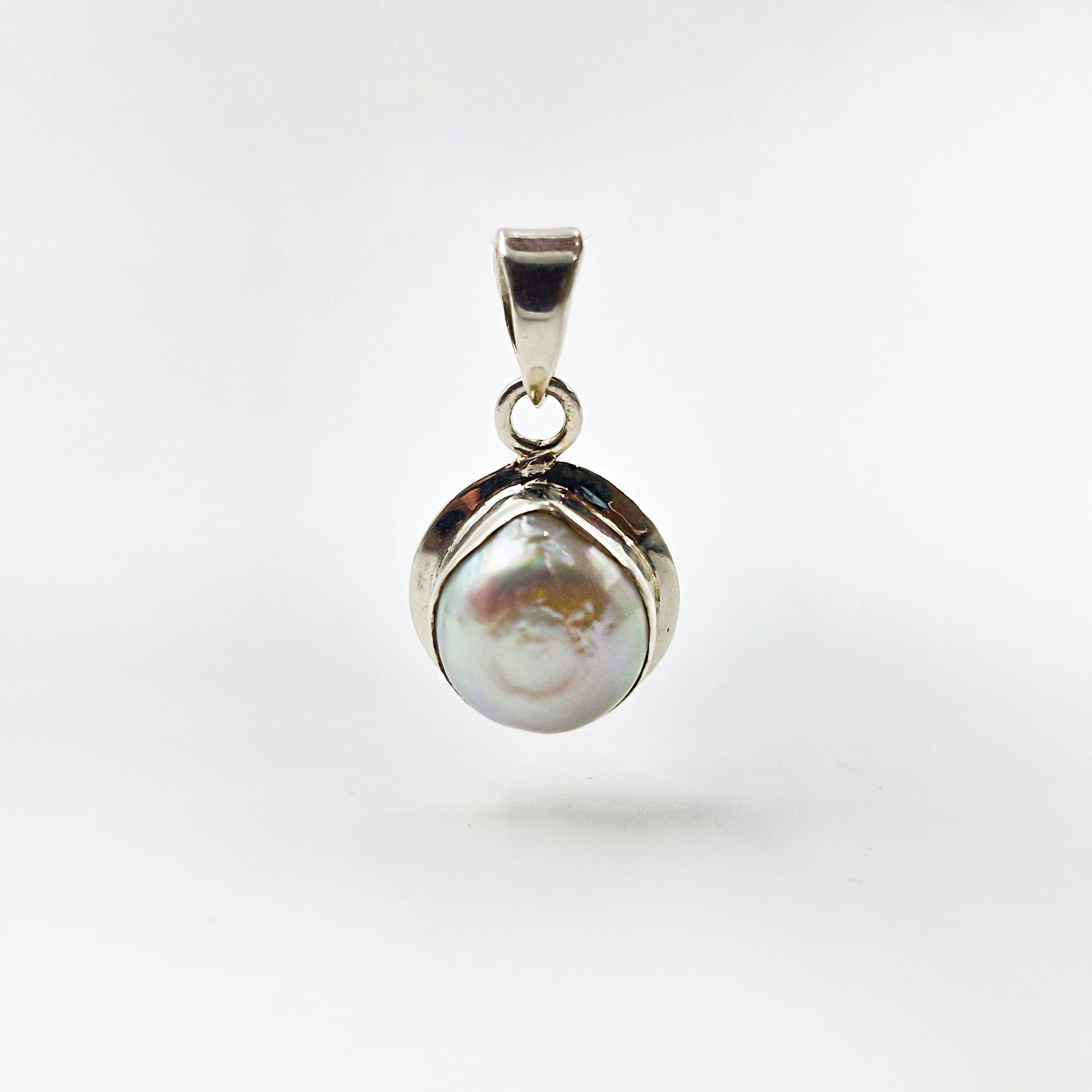 Sterling Silver Freshwater Pearl Pendant Handmade Classic Pearl Charm SPEN-566