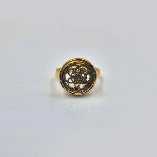 Sacred Geometry Ring Unisex Statement Jewelry SRIN02-PLN