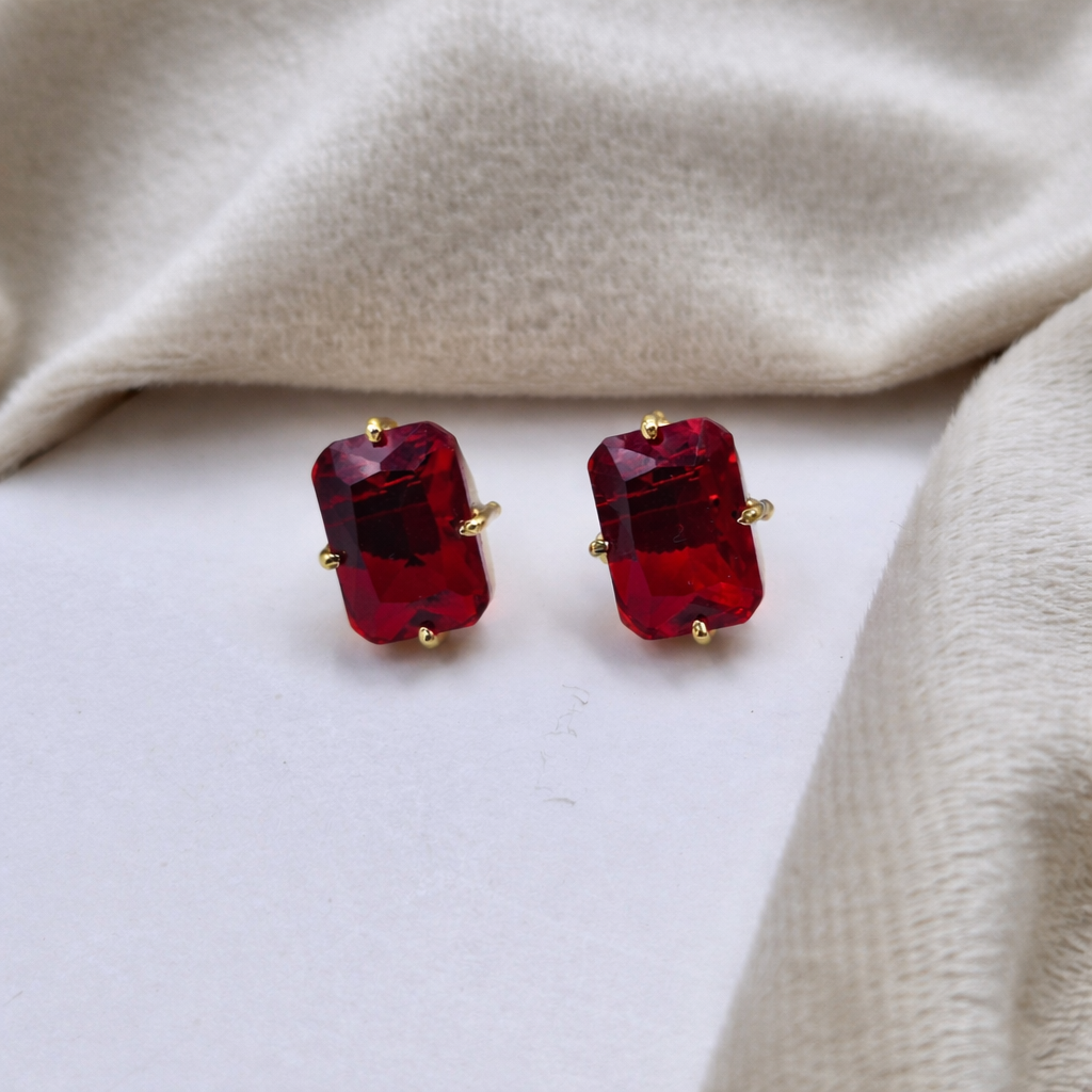 Minimal Geometric Stud Earrings for Women Elegant Jewelry ST08-GLD