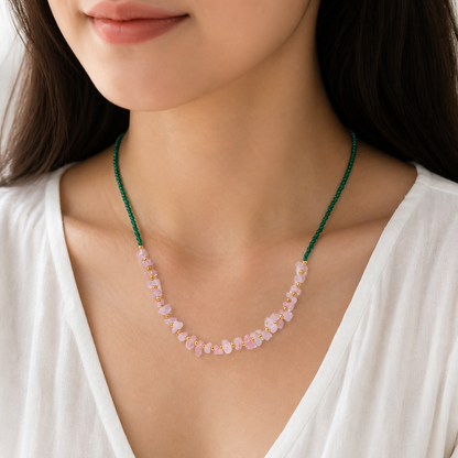 Handmade Beaded Necklace for Women Elegant Layering Jewelry BNEC03-GLD