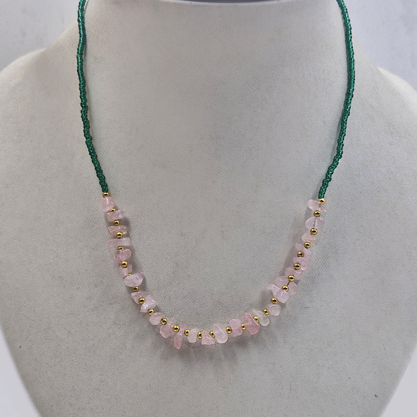 Handmade Beaded Necklace for Women Elegant Layering Jewelry BNEC03-GLD