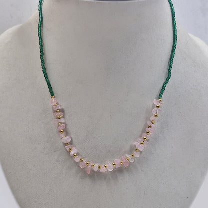 Handmade Beaded Necklace for Women Elegant Layering Jewelry BNEC03-GLD