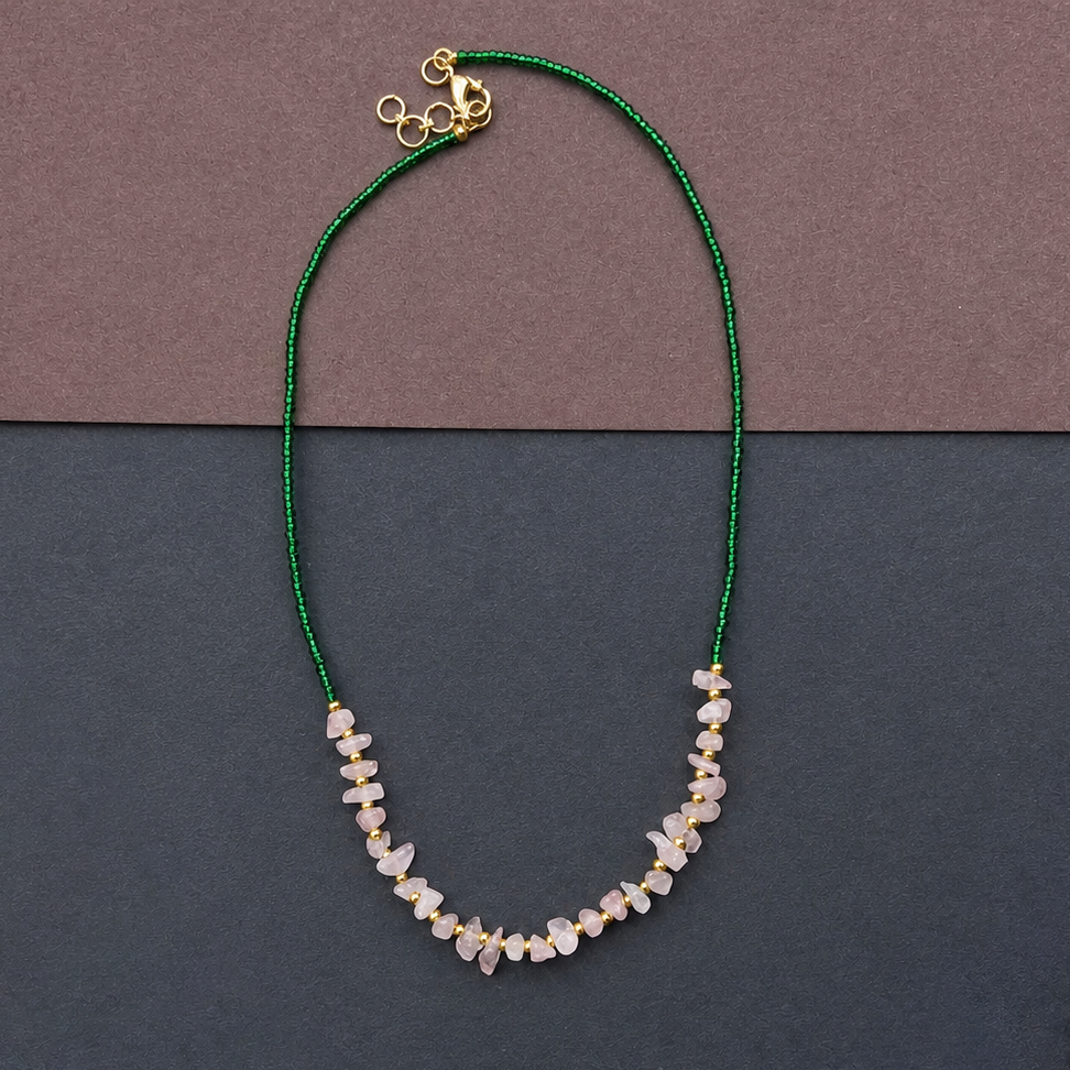 Handmade Beaded Necklace for Women Elegant Layering Jewelry BNEC03-GLD