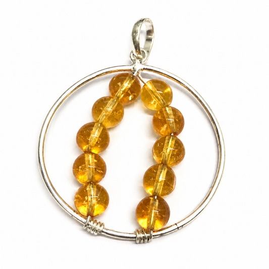 Natural Citrine Pendant Boho Gemstone Jewelry BPEN276-SLV-NCT10