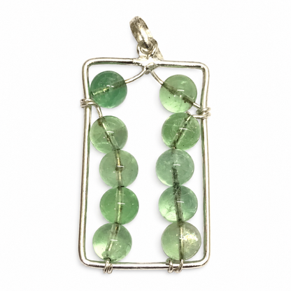 Natural Prehnite Pendant Green Gemstone Silver Jewelry BPEN290-SLV-NPR10