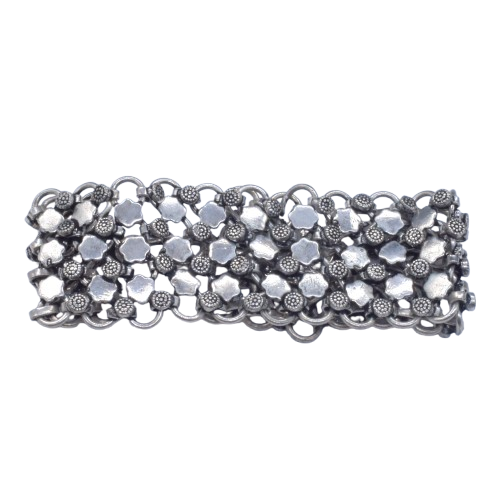 Oxidized Silver Plated Bracelet Link Chain Bracelet Jewelry BRC-4134