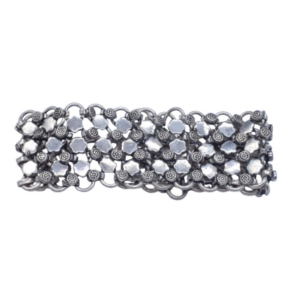 Oxidized Silver Plated Bracelet Link Chain Bracelet Jewelry BRC-4134