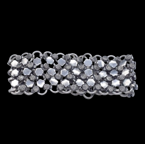 Oxidized Silver Plated Bracelet Link Chain Bracelet Jewelry BRC-4134