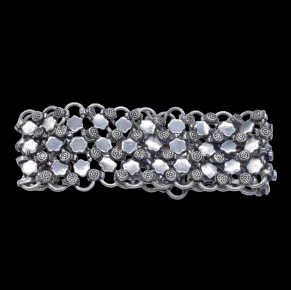 Oxidized Silver Plated Bracelet Link Chain Bracelet Jewelry BRC-4134