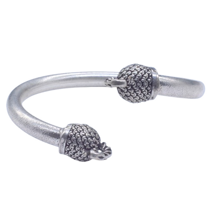 Oxidized Silver Peacock Head Cuff Bracelet Tribal Boho Garba Jewelry BRC-4144