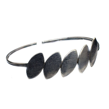 Leaf Design Antique Silver Bangle Christmas Day Fashion Jewelry Gift BRC-4906