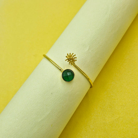 Gold Plated Minimal Open Bracelet Elegant Adjustable Boho Jewelry BSW16-GLD