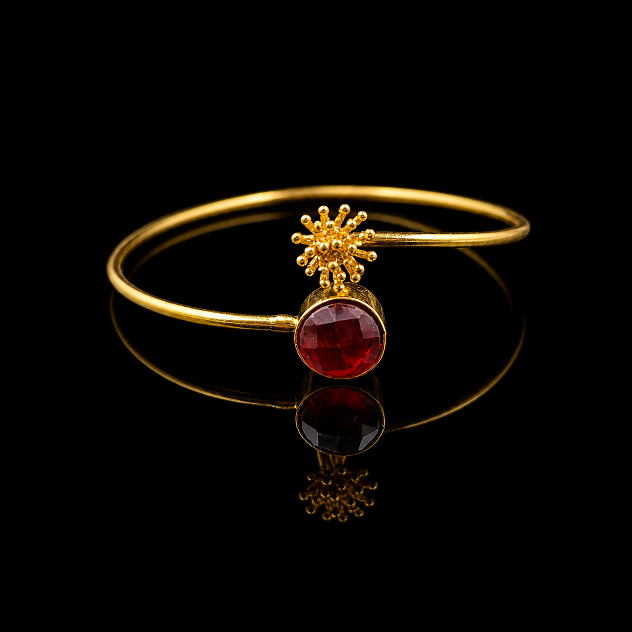 Gold Plated Minimal Open Bracelet Elegant Adjustable Boho Jewelry BSW16-GLD