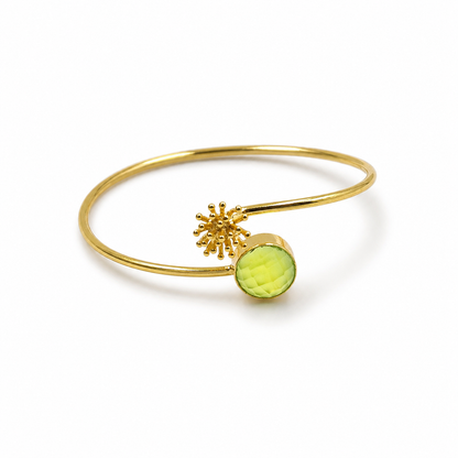 Gold Plated Minimal Open Bracelet Elegant Adjustable Boho Jewelry BSW16-GLD