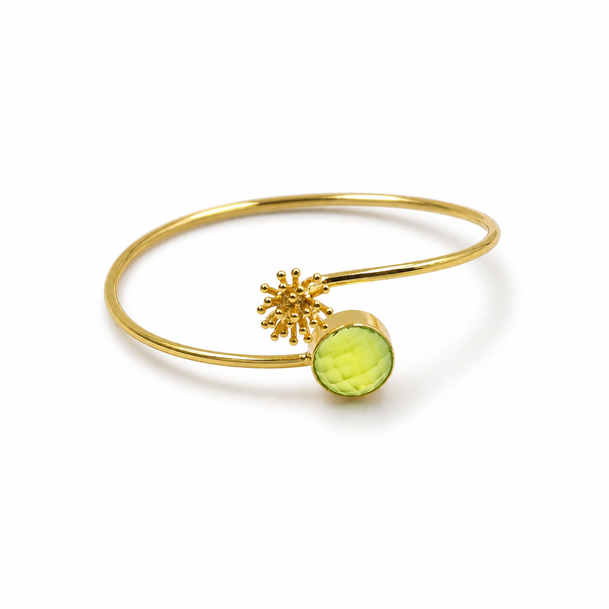 Gold Plated Minimal Open Bracelet Elegant Adjustable Boho Jewelry BSW16-GLD