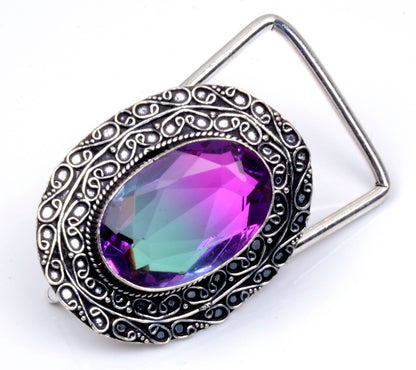 Bio Color Gemstone Ethnic Handmade Pin Belt Buckle Jewelry 1.5" BUC-36