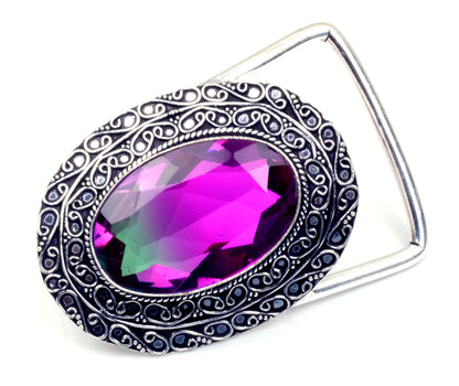 Bio Color Gemstone Ethnic Handmade Pin Belt Buckle Jewelry 1.5" BUC-36