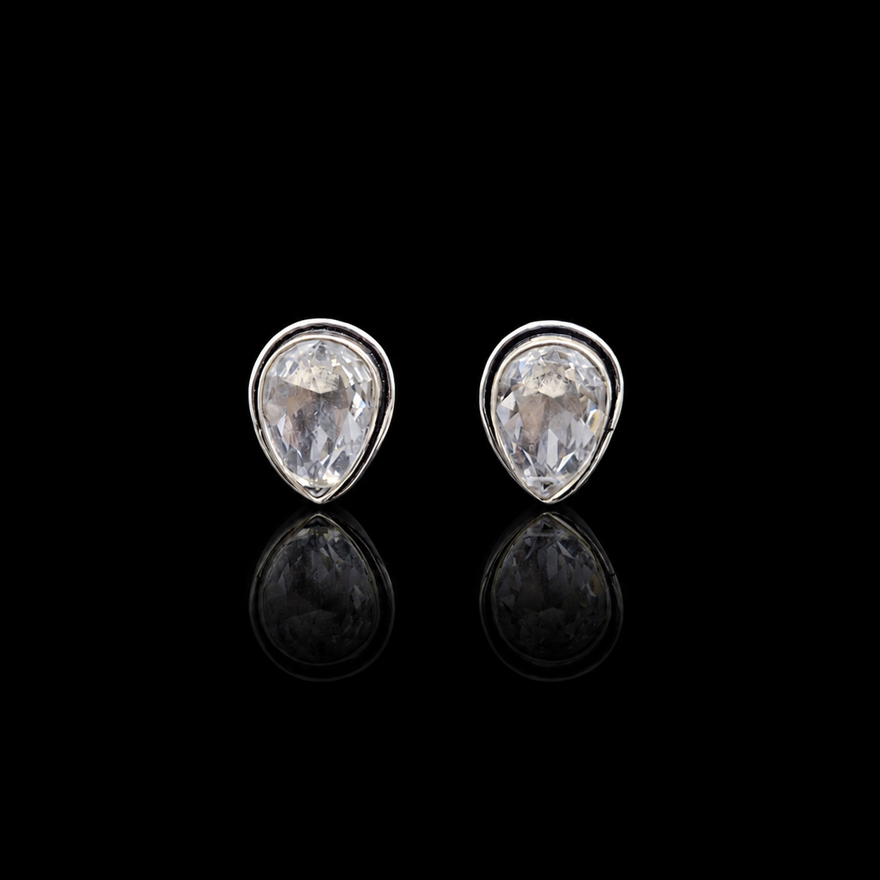 Vintage Teardrop Beaded Border Silver Plated Cufflinks for Men CL-PARENT-SLV01