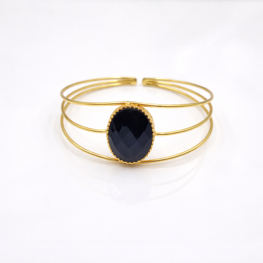 Elegant Gold Multi-Layer Cuff Bracelet CUF09-GLD