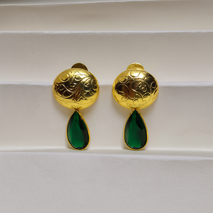 Heritage Bloom Engraved Earring