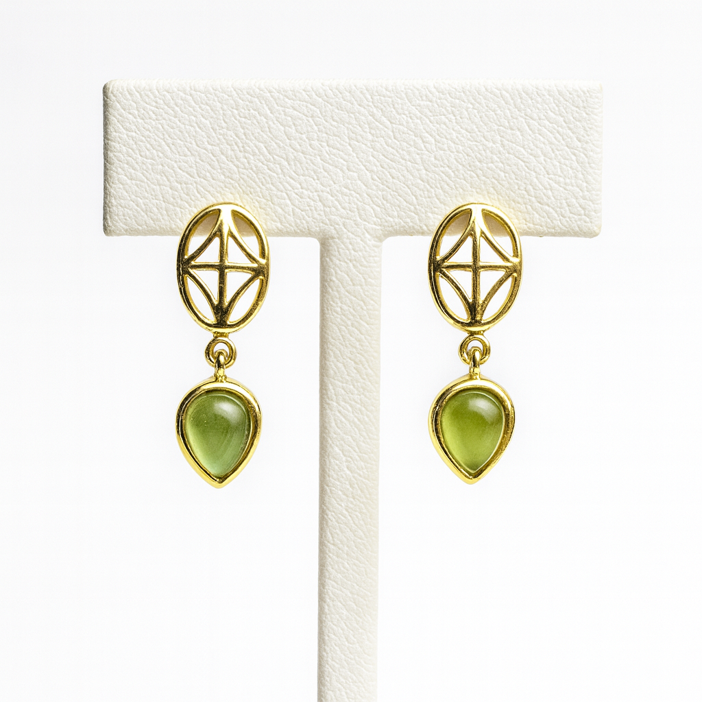 Geometric Stud Drop Earring