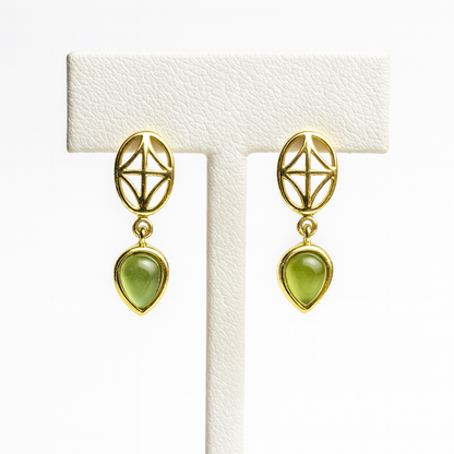 Geometric Stud Drop Earring