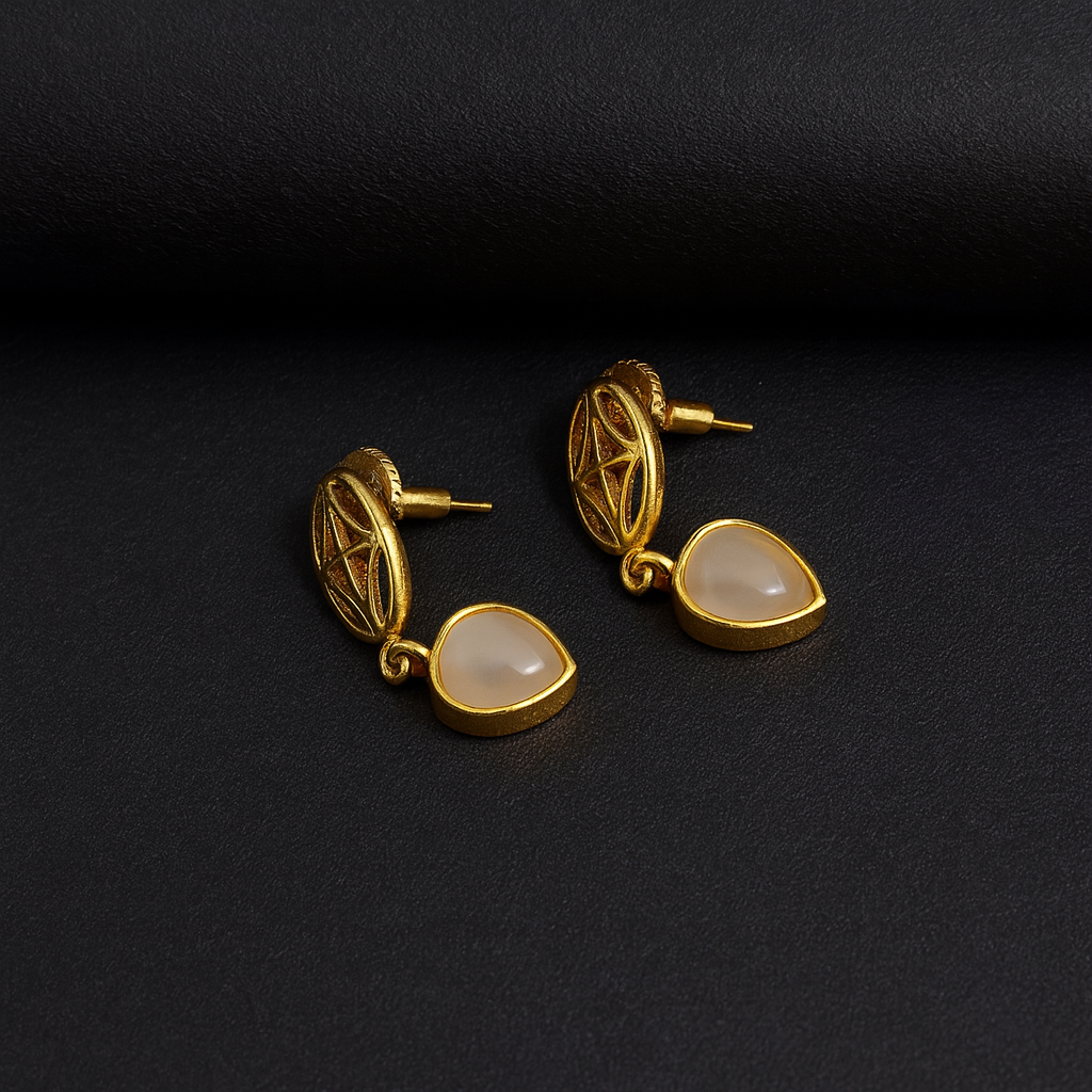Geometric Stud Drop Earring