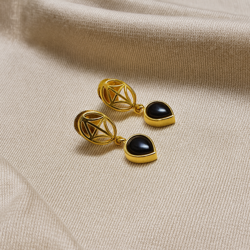 Geometric Stud Drop Earring