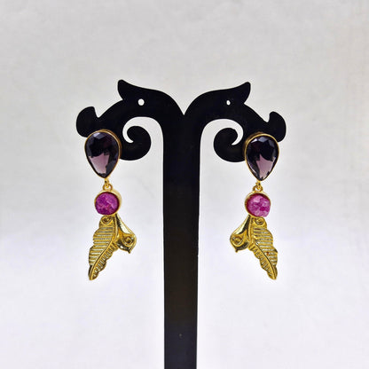 Lightweight Statement Leaf Drop Earrings
