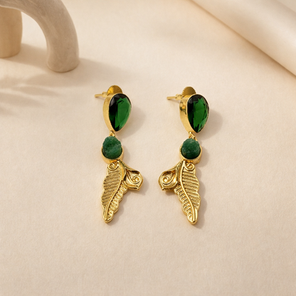 Lightweight Statement Leaf Drop Earrings