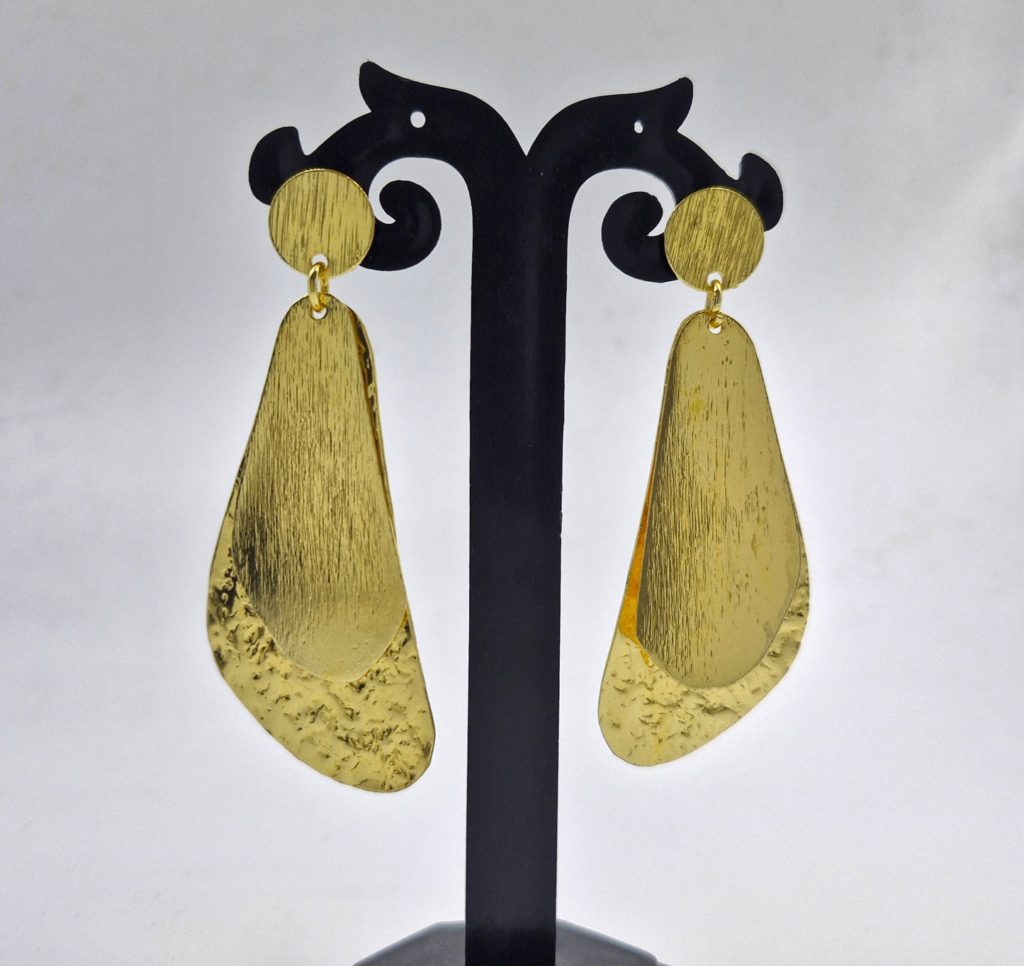 Hammered Drop Earrings DR11-PLN