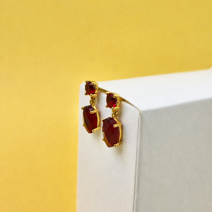 Minimal Gemstones Earrings Rich Color Jewelry for Her