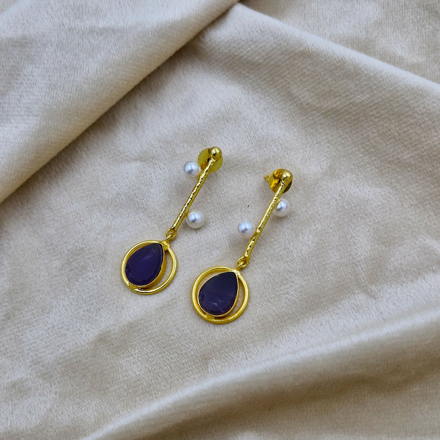 Bar Earrings Dainty Gemstone and Classic Pearl Jewelry