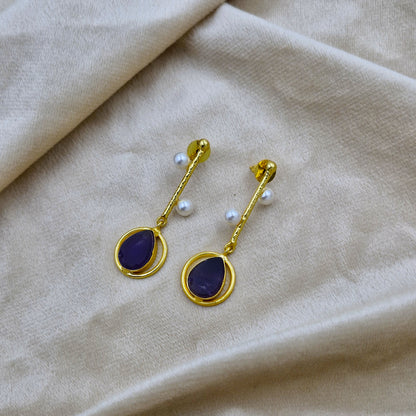 Bar Earrings Dainty Gemstone and Classic Pearl Jewelry