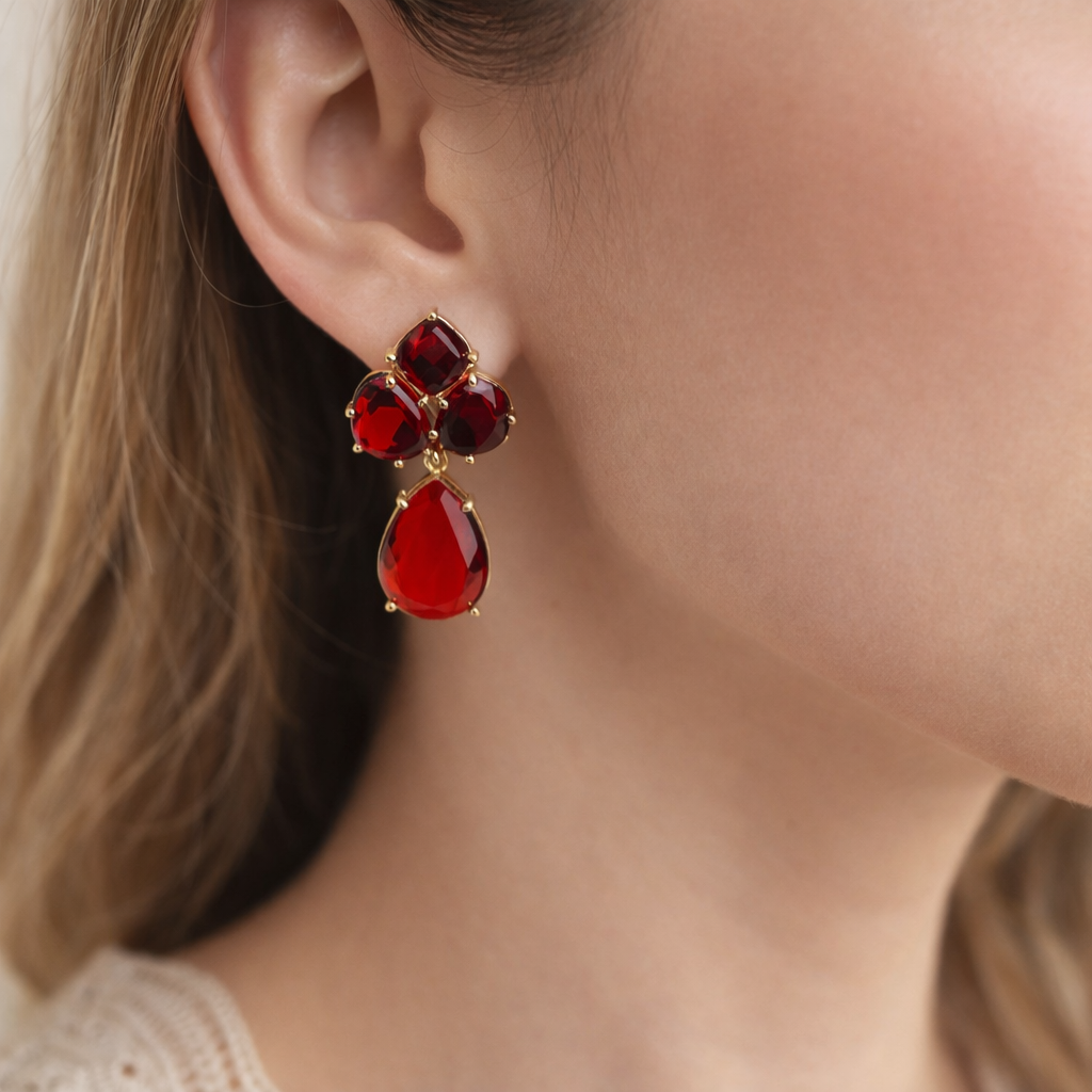Fusion Shape Earrings Dainty Gemstone Jewelry