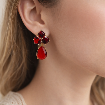 Fusion Shape Earrings Dainty Gemstone Jewelry
