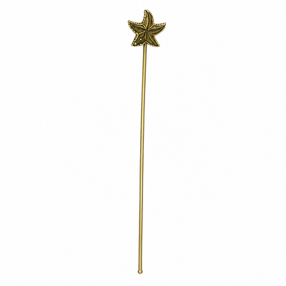 Gold Starfish Cocktail Stirrer Decorative Bar Drink Swizzle Stick DST18-BRS-PLN